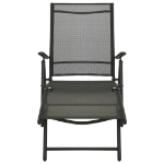Set Divani da Giardino 3 pz in Textilene e Alluminio Nero