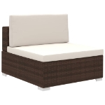 Set Divani da Giardino 8 pz con Cuscini in Polyrattan Marrone