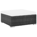 Set Divani da Giardino 8 pz con Cuscini in Polyrattan Nero