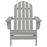 Sedia da Giardino Adirondack con Tavolino Legno Abete Grigio