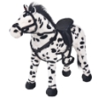 Giocattolo Cavallo di Peluche Nero e Bianco XXL