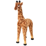 Giraffa di Peluche Giocattolo Marrone e Giallo XXL