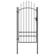 Cancello da Giardino in Acciaio 1x2,5 m Nero