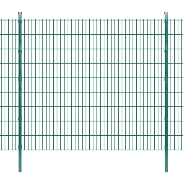 Pannello di recinzione 2D giardino con paletti 2008x1830 mm 20m verde