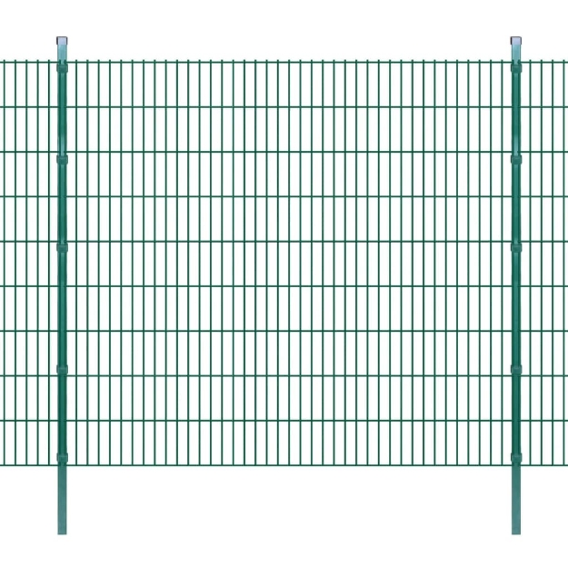Pannello di recinzione 2D giardino con paletti 2008x1830 mm 24m verde