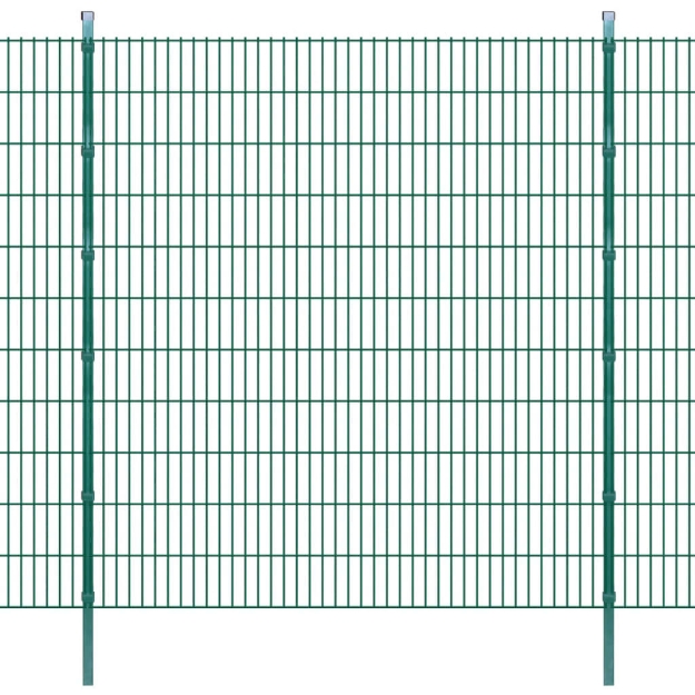 Pannelli recinzione da giardino con pali 2008x2230 mm 6 m Verde