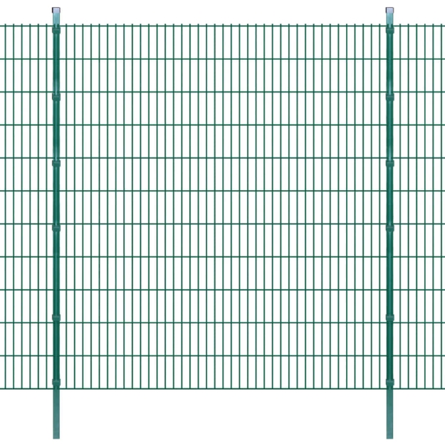 Pannelli recinzione da giardino con pali 2008x2230 mm 8 m Verde