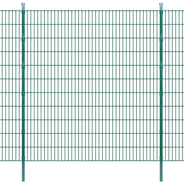 Pannelli recinzione da giardino con pali 2008x2230mm 10 m Verde