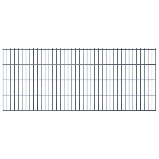 2D Pannelli Recinzione Giardino 2,008x0,83m 4 m (Totale) Grigio