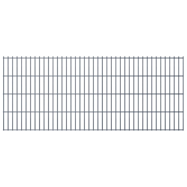 2D Pannelli Recinzione Giardino 2,008x0,83m 8 m (Totale) Grigio