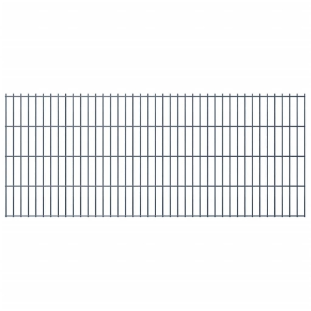 2D Pannelli Recinzione Giardino 2,008x0,83m 16m (Totale) Grigio