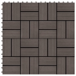 Piastrelle per Decking in WPC 11 pz 30x30cm 1mq Marrone Scuro