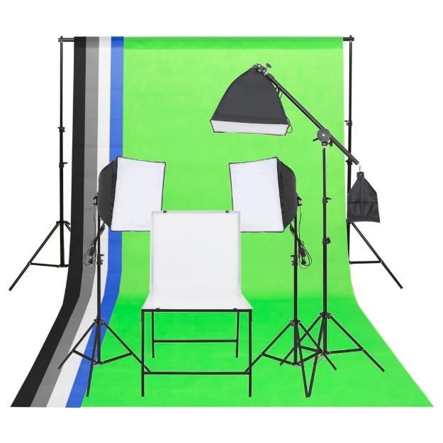 Kit di Illuminazione per Studio Fotografico e Tavolo da Ripresa