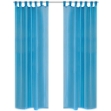Tende Trasparenti 2 pz Turchese 140 x 225 cm