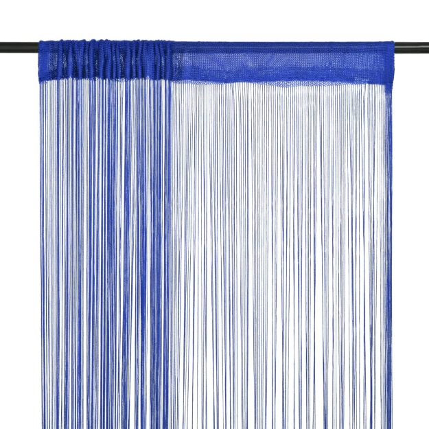 Tende a Filo 2 pz 100x250 cm Blu