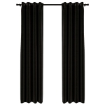 Tende Oscuranti Effetto Lino 2 pz Antracite 140x245 cm