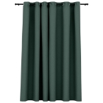 Tenda Oscurante Effetto Lino con Occhielli Verde 290x245 cm
