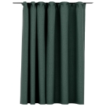 Tenda Oscurante Effetto Lino con Ganci Verdi 290x245 cm