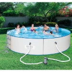 Bestway Piscina Hydrium Rotonda con Telaio in Acciaio 460x90 cm 56386