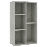 Libreria/Credenza Grigio Cemento 50x25x80 cm Legno Multistrato