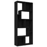 Libreria Nera 67x24x161 cm in Truciolato