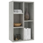 Libreria/Credenza Grigio Cemento 50x25x80 cm Legno Multistrato