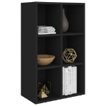 Libreria/Credenza Nera 66x30x97,8 cm in Truciolato