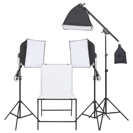 Kit di Illuminazione per Studio Fotografico e Tavolo da Ripresa