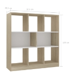 Libreria Bianca e Rovere Sonoma 97,5x29,5x100 cm in Truciolato