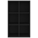 Libreria/Credenza Nera 66x30x97,8 cm in Truciolato