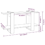 Libreria Grigio Marrone 100x30x51 cm in Legno Multistrato