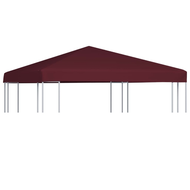 Copertura Superiore per Gazebo 310g/m² 3x3m Bordeaux