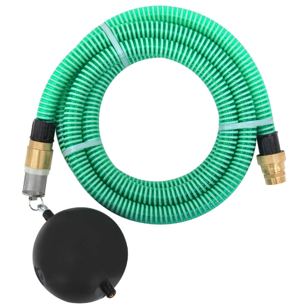 Tubo di Aspirazione con Connettori in Ottone 7 m 25 mm Verde