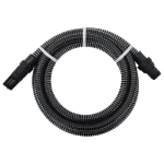 Tubo di Aspirazione con Connettori in PVC 4m 22 mm Nero