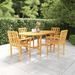 Set da Pranzo da Giardino 5 pz in Legno Massello di Teak