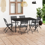 Set da Pranzo da Giardino 7 pz in Acciaio