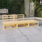 Set Divani da Giardino 3 pz in Legno Massello di Pino