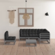 Set Divani da Giardino 6 pz con Cuscini Legno Massello di Pino