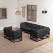 Set Divani da Giardino 7 pz con Cuscini in Massello di Pino