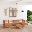 Set Divani da Giardino 7 pz Miele in Legno Massello di Pino