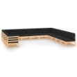 Set Divani da Giardino 13 pz con Cuscini Antracite Legno Pino