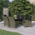 Set Mobili da Pranzo per Giardino 7 pz Marrone