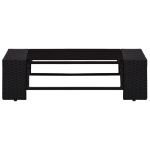 Set Divani da Giardino 10 pz in Polyrattan Nero