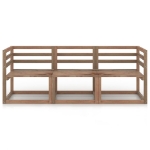 Set Divani Giardino su Pallet 3 pz in Legno di Pino Impregnato