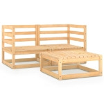 Set Divani da Giardino 3 pz in Legno Massello di Pino