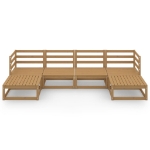 Set Divani da Giardino 6 pz in Legno Massello di Pino