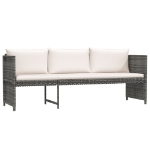 Set Divani da Giardino 6 pz con Cuscini in Polyrattan Grigio