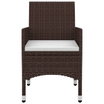 Set da Pranzo da Giardino 7 pz e Cuscini in Polyrattan e Vetro