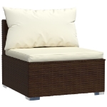 Set Divani da Giardino 12 pz con Cuscini Marrone in Polyrattan