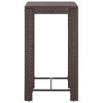 Set da Bar da Giardino 5 pz con Cuscini in Polyrattan Marrone